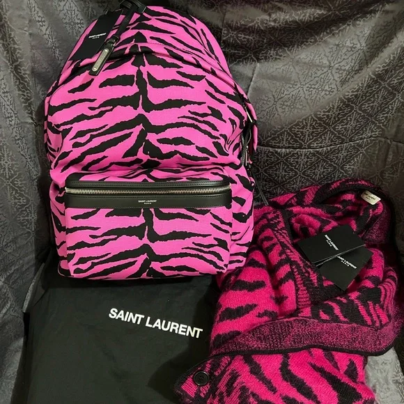 Pink Ysl Backpack Pink Saint Laurent Backpacks Yves Saint Laurent